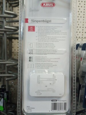Abus N Türsperrbügel Sperrriegel Türriegel 125mm Sicherheit Schutz  