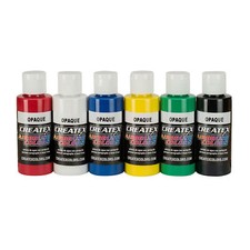 (117,53&euro;/1l) Createx Colors - 6 x 60ml Opaque Set - Airbrush Starter Grundfarben