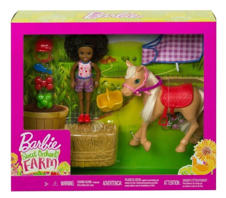 Barbie Sweet Orchard Farm Chelsea Doll With Pony Playset And