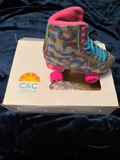 C&C CALIFORNIA Indoor Outdoor Retro Wrotki Różowe Wielokolorowe Brokat 7 Fabrycznie nowe w pudełku