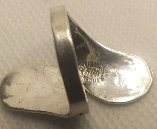 Vintage RUA  Abalone Sterling Silver Bypass Ring & Screw Backs Earrings 11.04 G - Bild 2 von 16