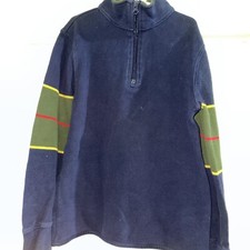 GAP Kids 1/4 Zip Pullover Sweater Navy  Green Size Youth Large