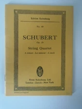 Schubert String Quartet A Minor Edition Eulenburg Op 29 No 40 Pocket Guide