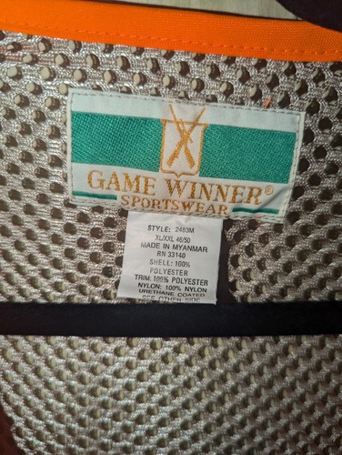 Game Winner Sportswear Hunting Vest Hi-Vis Orange Mens Size XL - Picture 4 of 4
