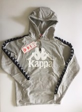 KAPPA Men  s Hoodie Cotton Grey White Black Jacket Banda Hurtado Slim Fit Size XL