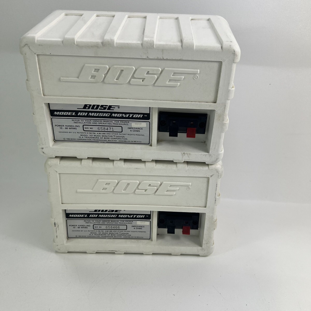 Vintage Pair BOSE Model 101 Music Monitor Stereo Speakers White | eBay