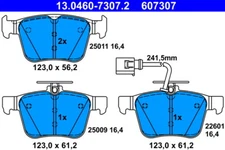 ATE 13.0460-7307.2 brake pad set, disc brake for Audi