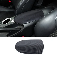 ABS Carbon Fiber Armrest Center Console Lid Cover Trim Fits Nissan 370Z 2009-20