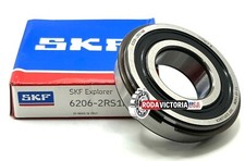 SKF 6206 2RS1 C3 NR BALL BEARING, RUBBER SEALED SNAP RING 30x62x16mm