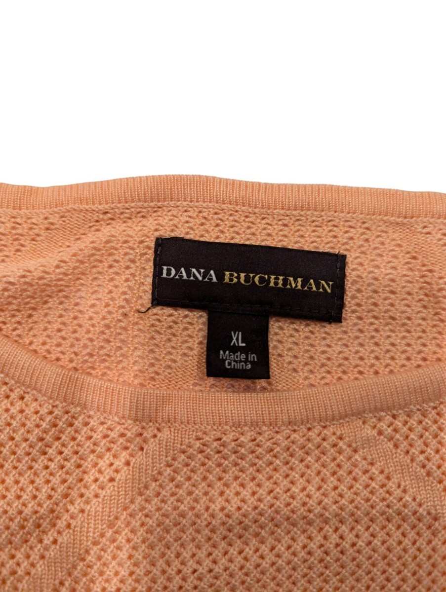 Pull Femme Danna Buchman - Taille S, Couleur Pêche/ivoire, à Motifs Rayés, Occasion Très Bon état