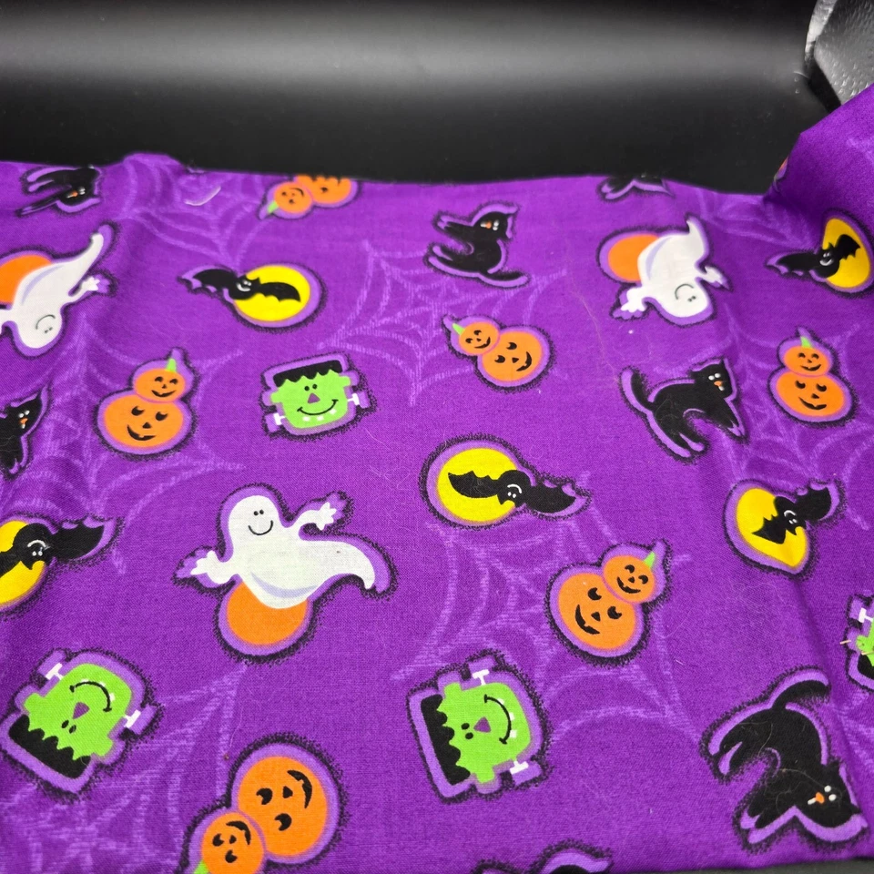 Ghostly Webs Springs Creative Halloween Fabric Sewing Quilting Purple .75 Yards - Image 4 of 4