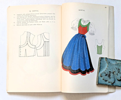 1950 The TRADITIONAL AUSTRIAN DIRNDL w/ 64 FULL COLOR DIRNDLS + PATTERNS