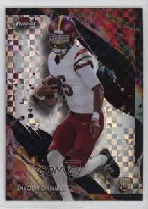 2024 Topps Finest Uncommon Checkerboard Refractor Jayden Daniels #167 Rookie RC