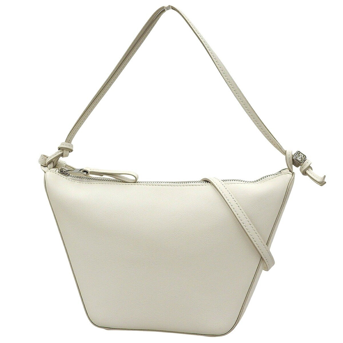 LOEWE Hammock Hobo Bag Mini Handbag 2WAY Shoulder Bag Crossbody Calf Ivory