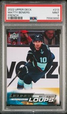 2022-23 Upper Deck Matty Beniers RC (Young Guns-French) #213 PSA 9 Kraken