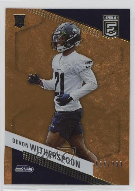 2023 Panini Donruss Elite Rookies Orange 36/399 Devon Witherspoon #133 13px