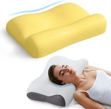 Memory Foam Bed Pillow for Sleeping, Ergonomic Cervical Neck Support Orthopedic