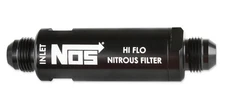 NOS 15559NOS Hi-Flo In-Line Nitrous Filter (2) -8 AN Male Ports 4.375 in. Long 1