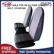Seat Covers For 1998-2003 Ford Ranger 6040 Hiback Blk-silver Center Truck