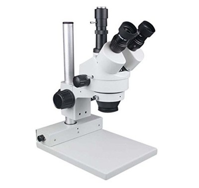 WD 165mm/8'' High Power Trinocular Stereo Microscope Zoom 3-50x