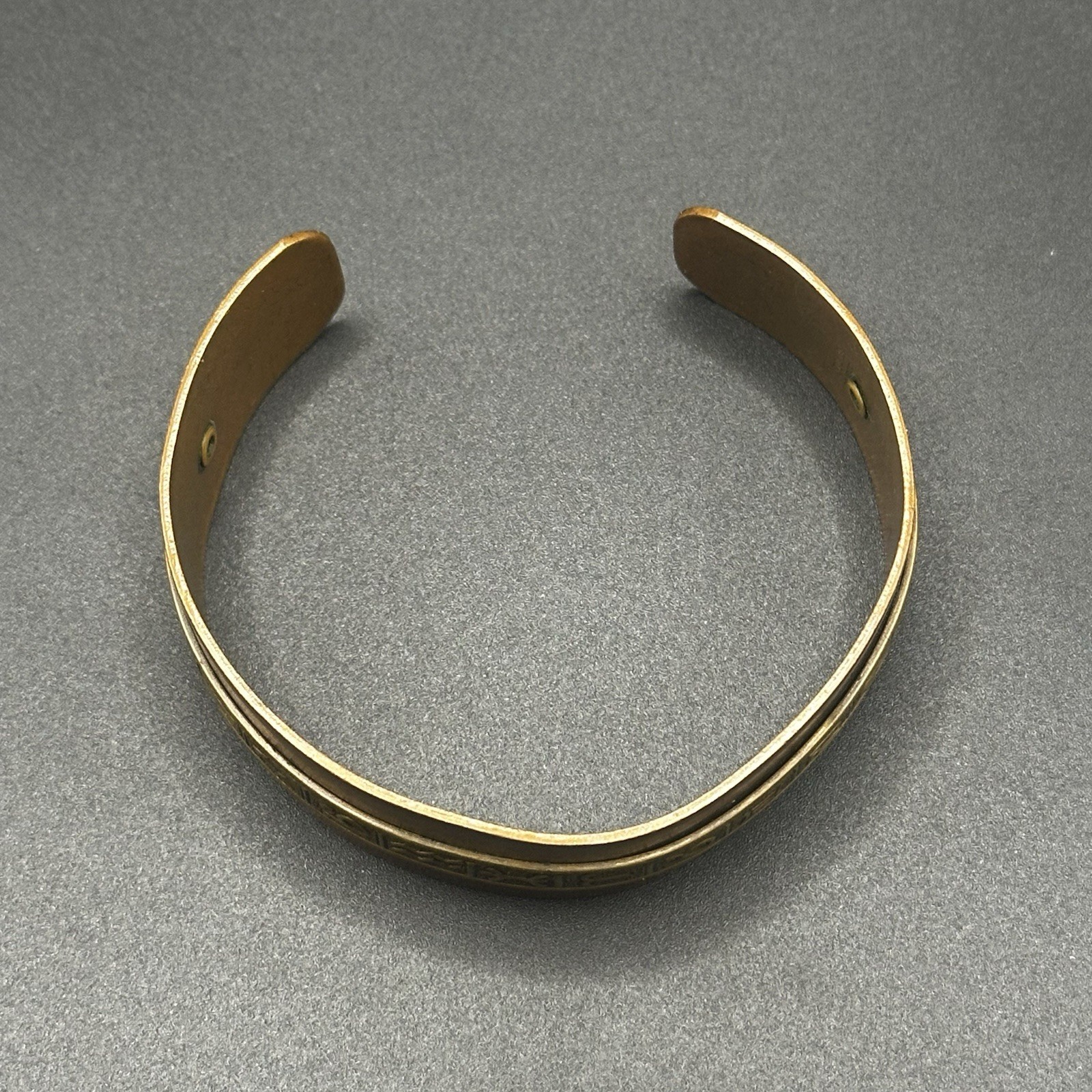 Vintage Solid Copper Zodiac Bracelet Cuff Celesti… - image 2