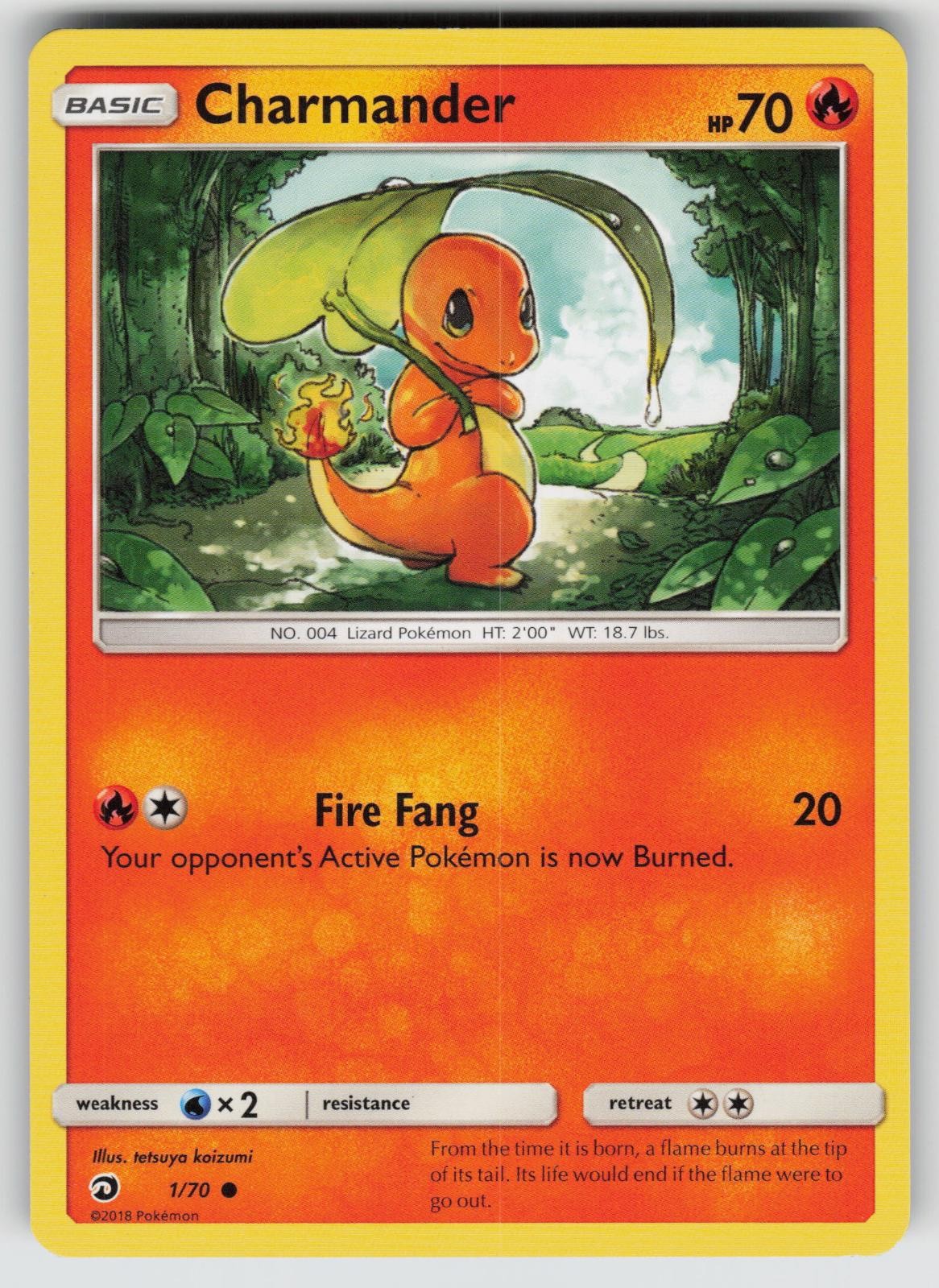 Charmander 1/70 Dragon Majesty Pokemon TCG Near Mint