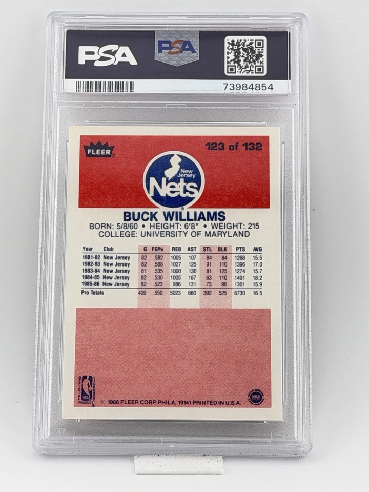 Fleer 1986-87 - Buck Williams #123 Foto 2 de 2