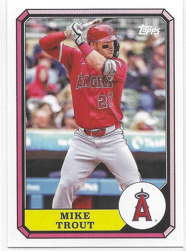 Mike Trout [Red] #87BB-14 2025 Topps Archives 1987 Boardwalk and Baseball card