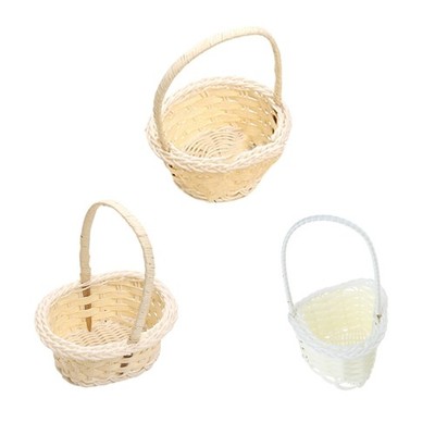 Hand Woven Harvest Basket Lightweight Basket Wicker Basket with Handle for Home