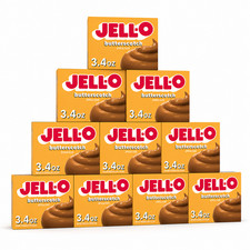 10-Pack Jell-O Cook & Serve Butterscotch Pudding & Pie Filling, 3.4 oz Boxes
