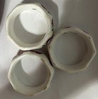 SANDFORD Fine Bone China Pink Floral White Napkin Rings Set of 11 Lot Vintage — photo 5