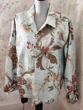 FALL /TRANSITIONAL LADIES COLDWATER CREEK TAPESTRY OPEN FRONT JACKET-SZ XL