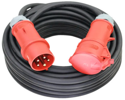 CEE Verlängerung 10m 32A 400V IP44 H07RN-F 5G4 Mennekes Stecker und Kupplung