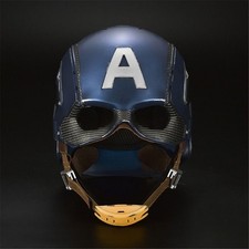 Captain America Wearable Full Face Mask Marvel Cosplay Adult Halloween Prop Men