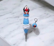 Handmade Polymer Clay Icy Snow Heart Penguin Crochet Hook Ergonomic