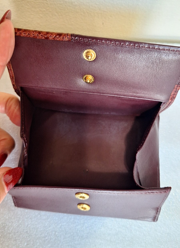 ENRICO COVERI Portefeuille Cuir à carreaux Logo Boudreaux avec étiquettes Italie - Photo 7/12