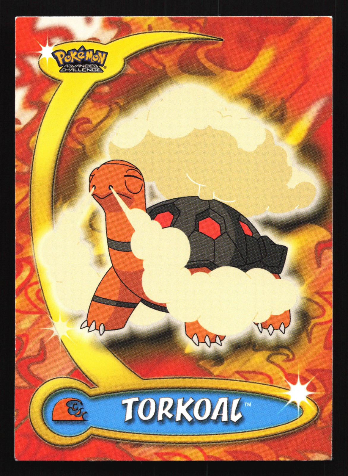 Torkoal 78 Topps Advanced Challenge TV Animation Blue Logo Pokemon Card