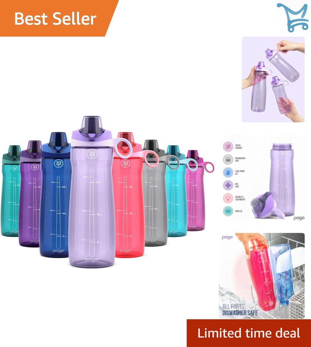 With Chug Lid Reusable Leak-proof Sports Travel