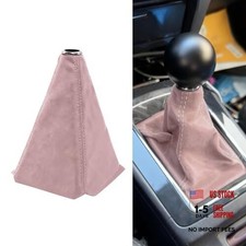 Car Shift Boot Cover, Stick Shift Cover, Suede Leather Manual Automatic Pink
