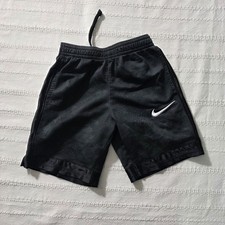 Nike Dri-FIT Kids Basketball Shorts Boys Size 6 Black White Stripe