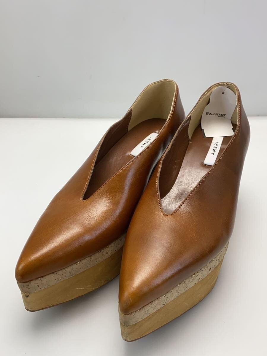 Ameri Wood Pumps Thick Sole Brw Leather Jbs96 - image 2