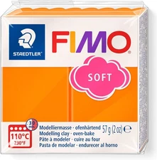 Staedtler FIMO Soft Polymer Clay - -Oven Bake for 57g, Tangerine 