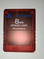 Carte Memoire 8MB Sony Playstation 2 PS2 officielle Rouge transparente