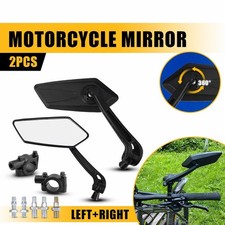 2/Set Motorcycle Side Rear View Mirror 8mm/10mm For Motorbike Chopper Universal