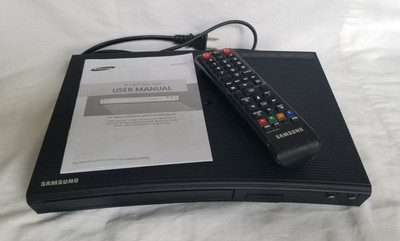 Samsung BD-J5900 Blu-Ray 3D Disc Player With Built-in Wi-Fi, Manual + Remote