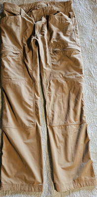 Duluth Trading Alaskan Hardgear Men's Cotton Beige Camping Hiking Pants 36x34