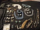 Lot Of 32 Pieces Of Vintage Costume Jewelry Earrings Clip Only