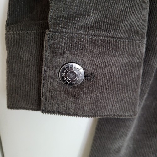 House Of Harlow 1960 Corduroy Mini Dress M Button Down Olive Retro Woodstock - Picture 6 of 13