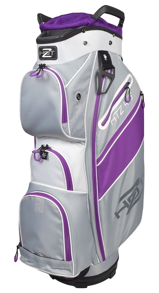 New Hot-Z Golf Ladies 4.5 Cart Bag Gray/Purple/White
