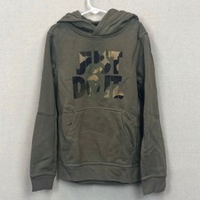 Boys Nike green camo graphic hoodie-S
